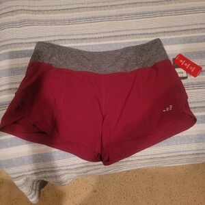 BCG Women's Athletic Shorts in Gray and Red